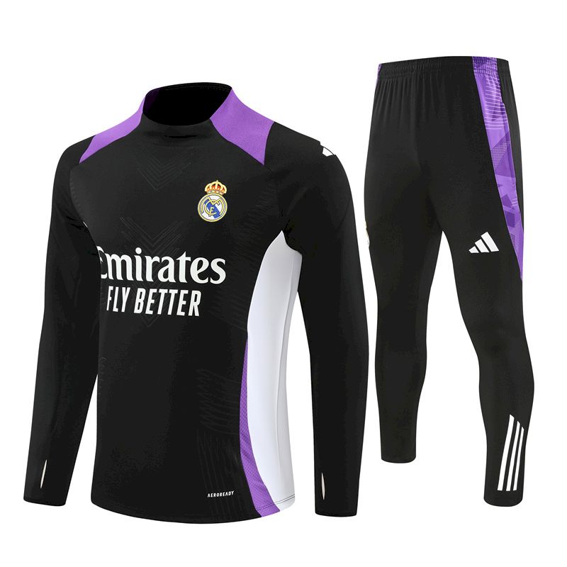 Unisex Real Madrid 2024/25 Half-Zip Adult Sweater+Pant 14001