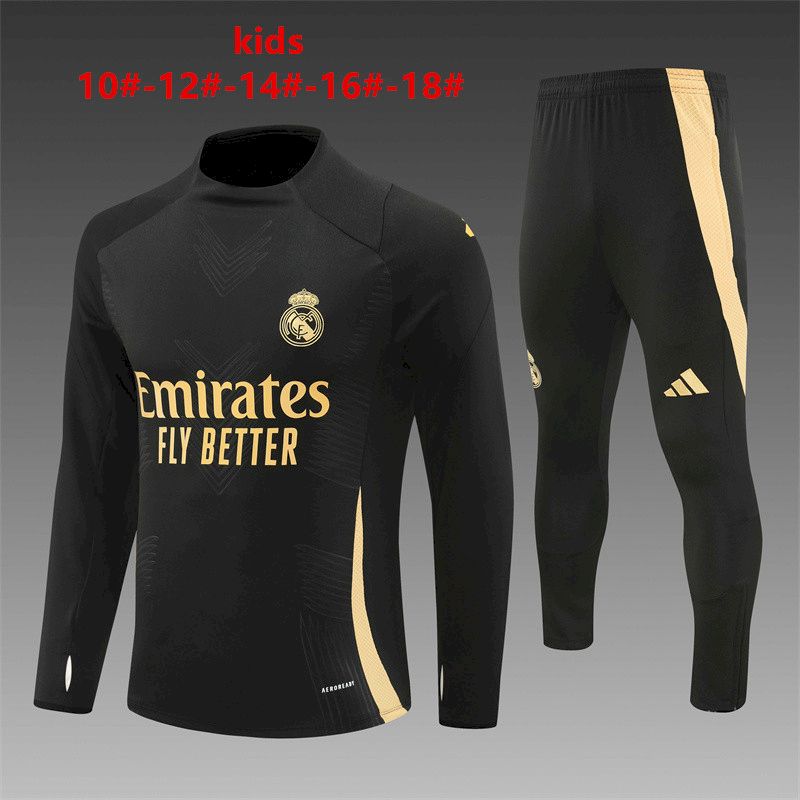 Unisex Real Madrid 2024/25 Half-Zip Kids Sweater+Pant 14001