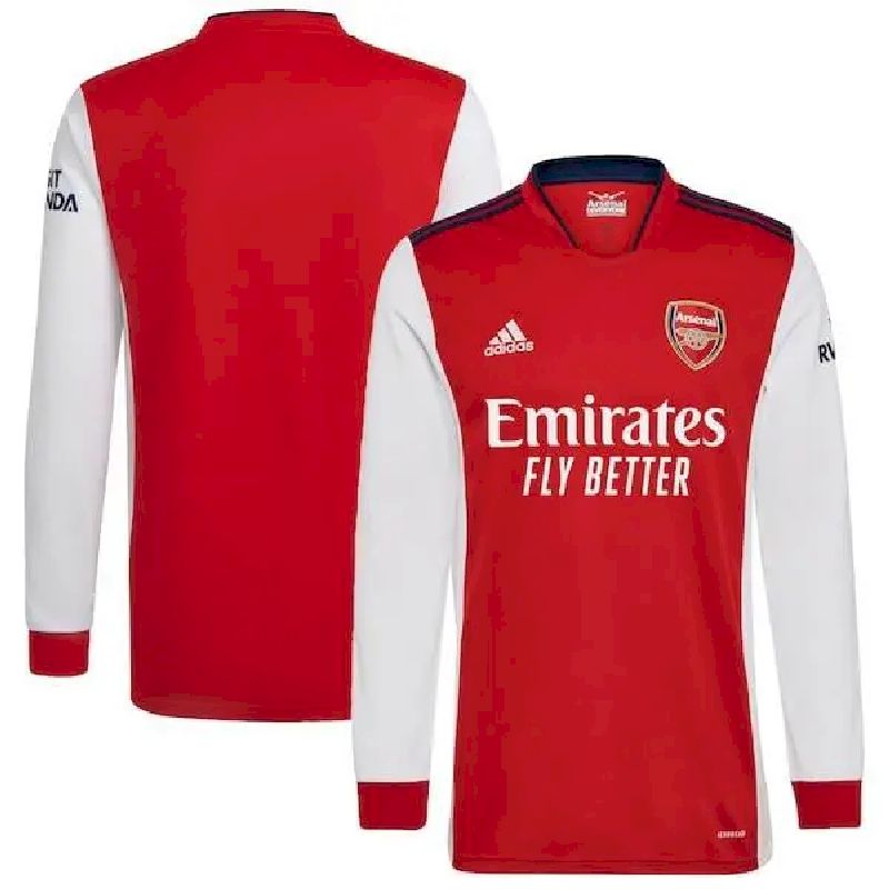 Mens Arsenal 2021/22 Home Long Sleeve Jersey
