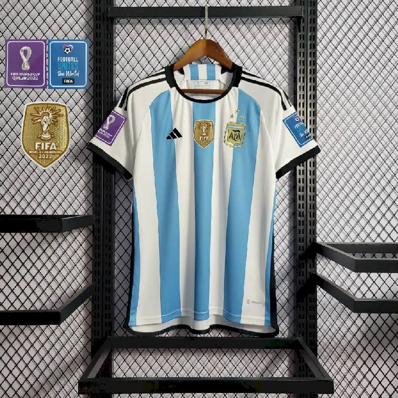 Mens Argentina 2022 3-star Home Jersey