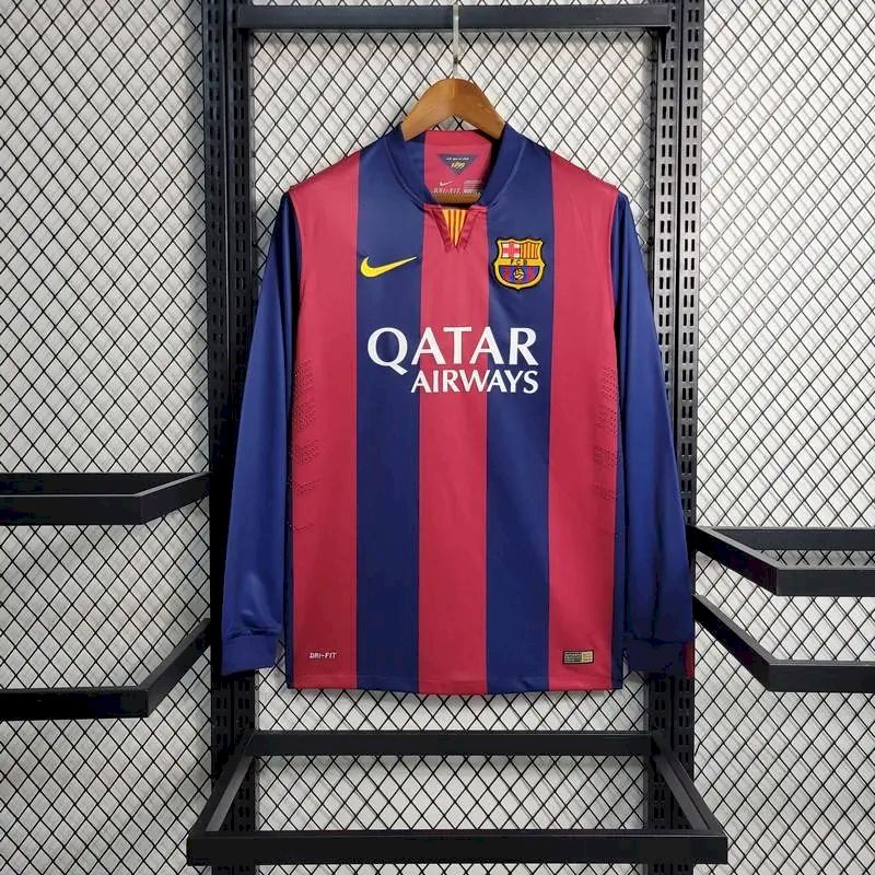 Retro Barcelona 2014/15 Home Long Sleeve Jersey