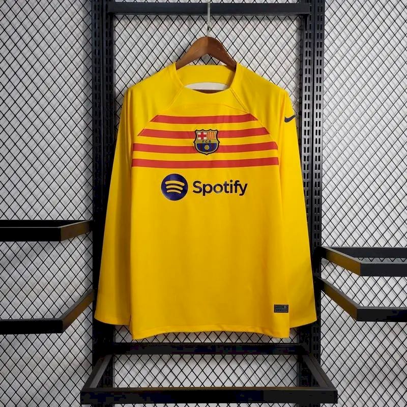 Mens Barcelona 2023/24 Fourth Long Sleeve Jersey