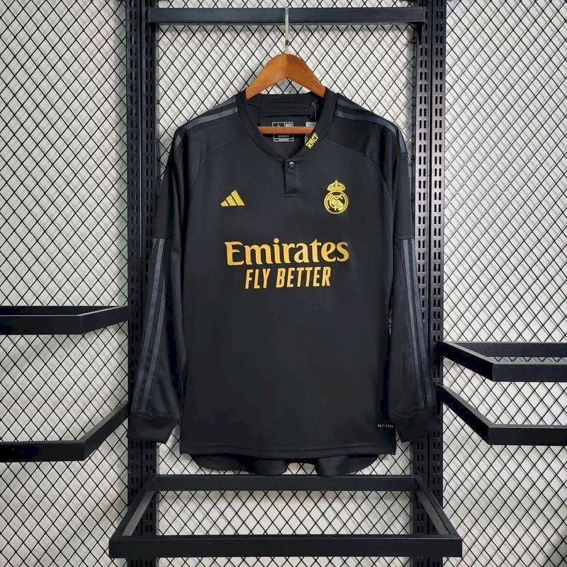 Mens Real Madrid 2023/24 Third Long Sleeve Jersey