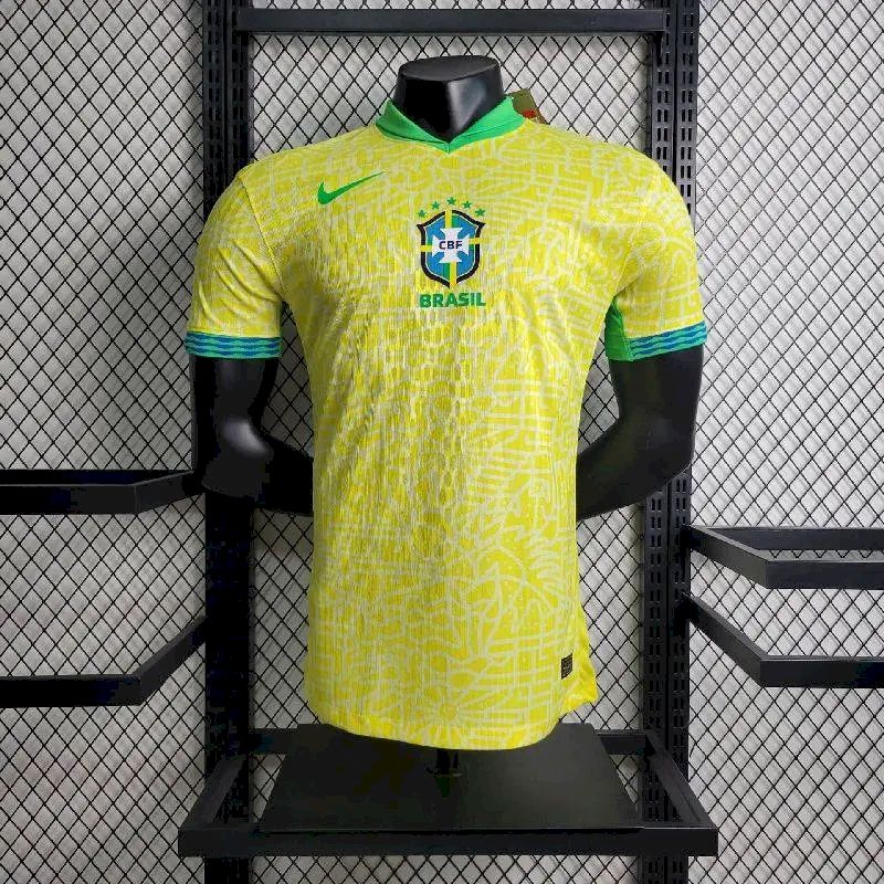 Mens Brazil 2024/25 Home Jersey Player Version