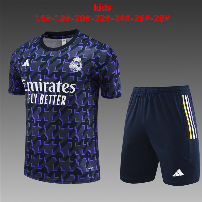 Unisex Real Madrid 2023/24 Training Kids Jersey+Short 14001