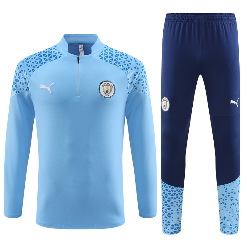 Unisex Manchester City 2023/24 Half-Zip Adult Sweater+Pant 14001
