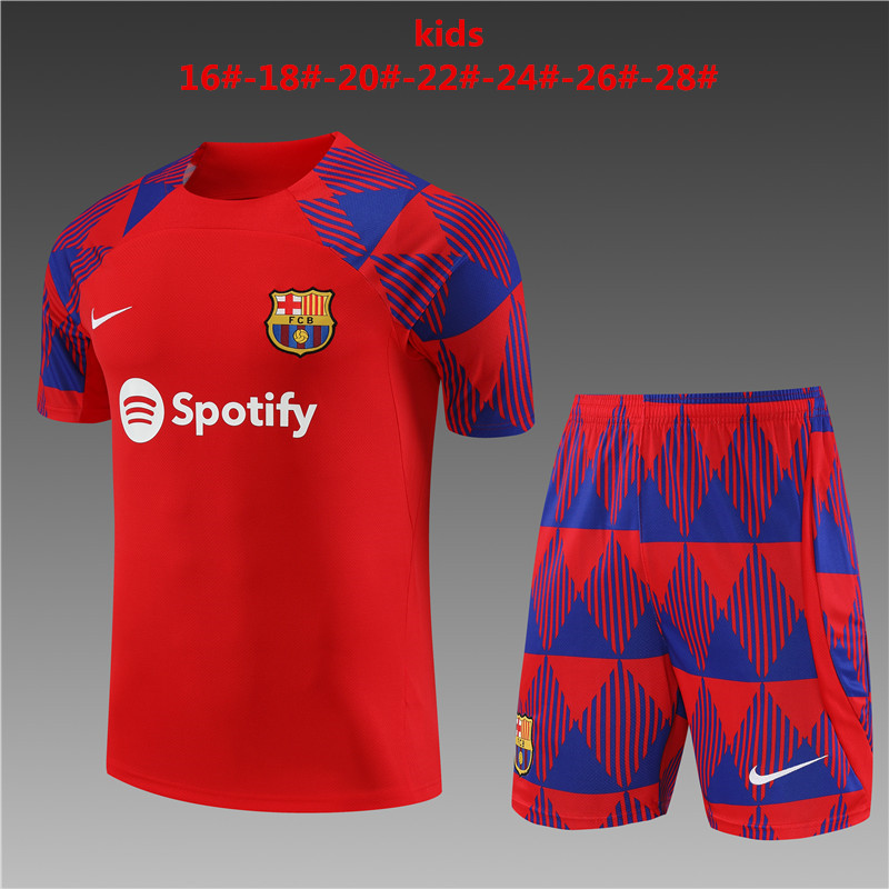 Unisex Barcelona 2023/24 Training Kids Jersey+Short 14001