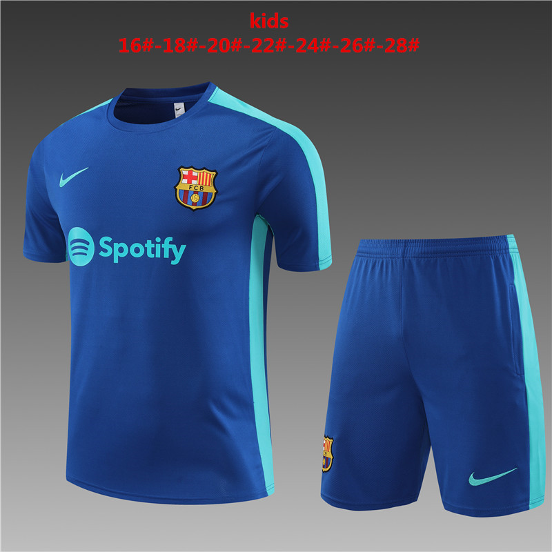Unisex Barcelona 2023/24 Training Kids Jersey+Short 14001