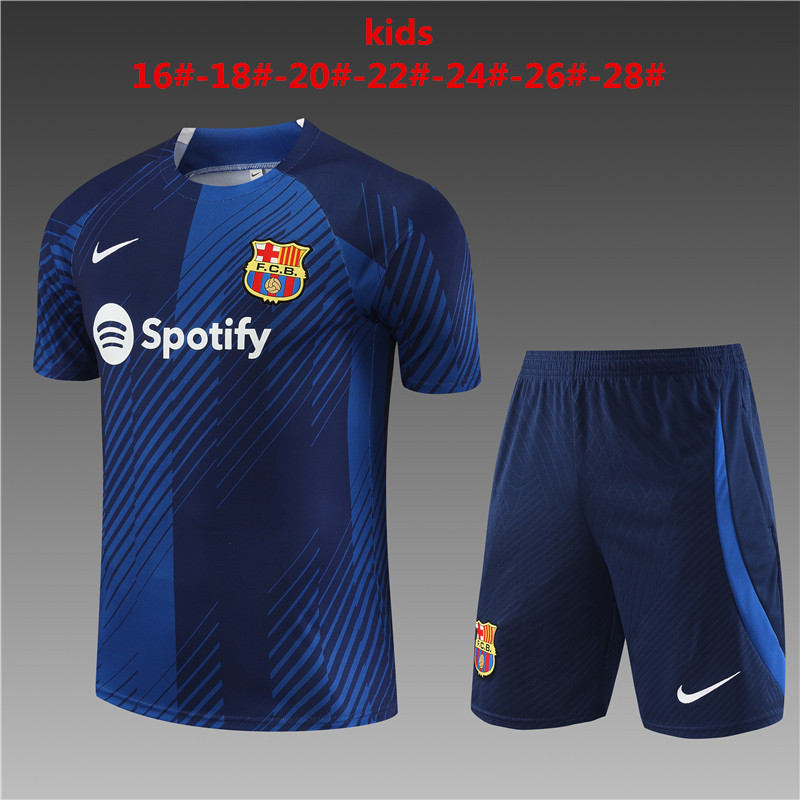 Unisex Barcelona 2023/24 Training Kids Jersey+Short 14001