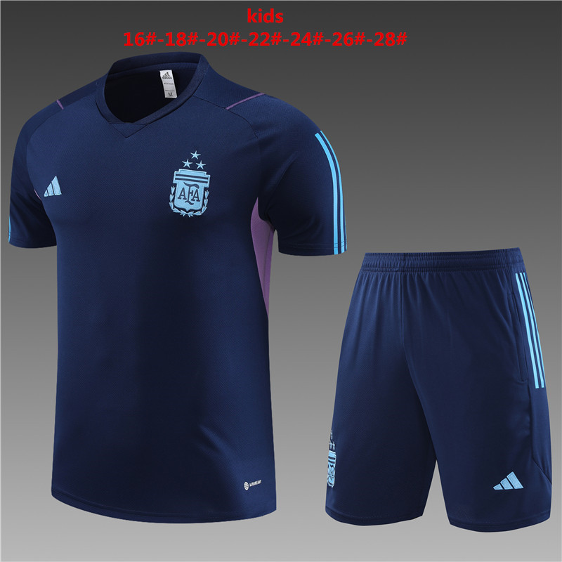 Unisex Argentina 2023/24 Training Kids Jersey+Short 14001