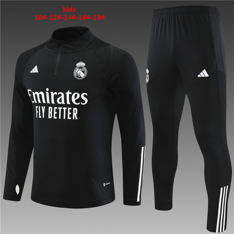 Unisex Real Madrid 2023/24 Half-Zip Kids Sweater+Pant 14001