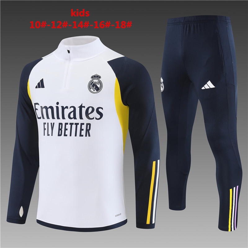 Unisex Real Madrid 2023/24 Half-Zip Kids Sweater+Pant 14001