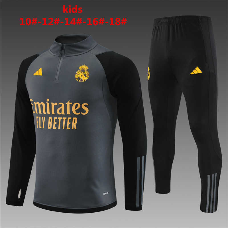 Unisex Real Madrid 2023/24 Half-Zip Kids Sweater+Pant 14001