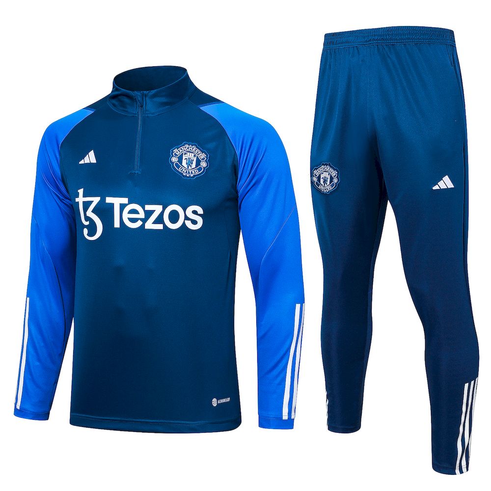 Unisex Manchester United 2023/24 Half-Zip Adult Sweater+Pant 815