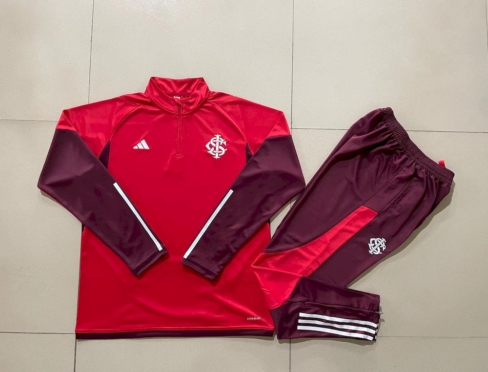 Unisex S.C Internacional 2024/25 Half-Zip Adult Sweater+Pant 815