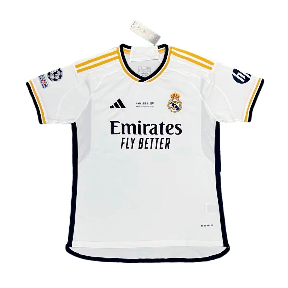 Mens Real Madrid 2023/24 Home Champions League Champions Jersey