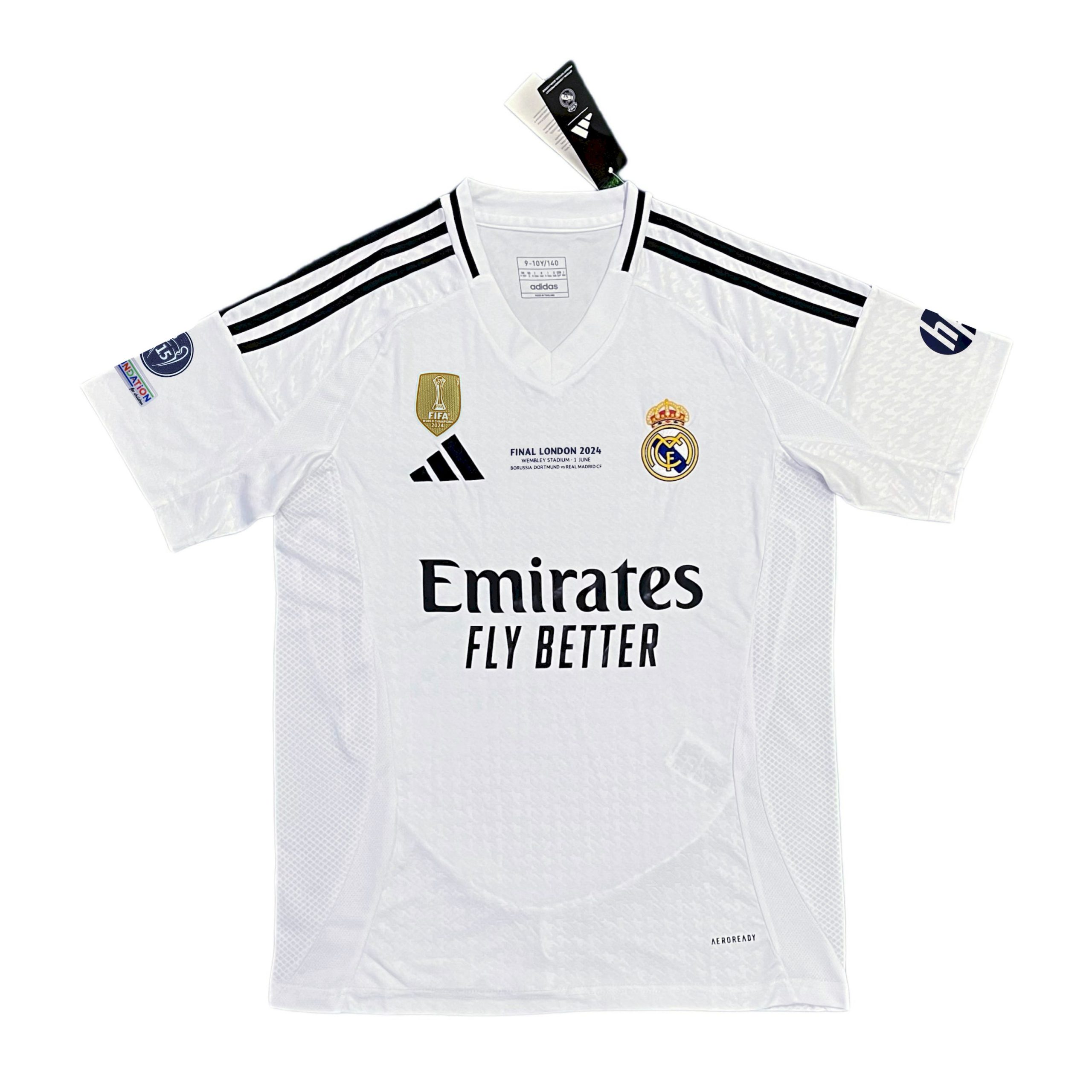 Mens Real Madrid 2024/25 Home Champions League Champions Jersey
