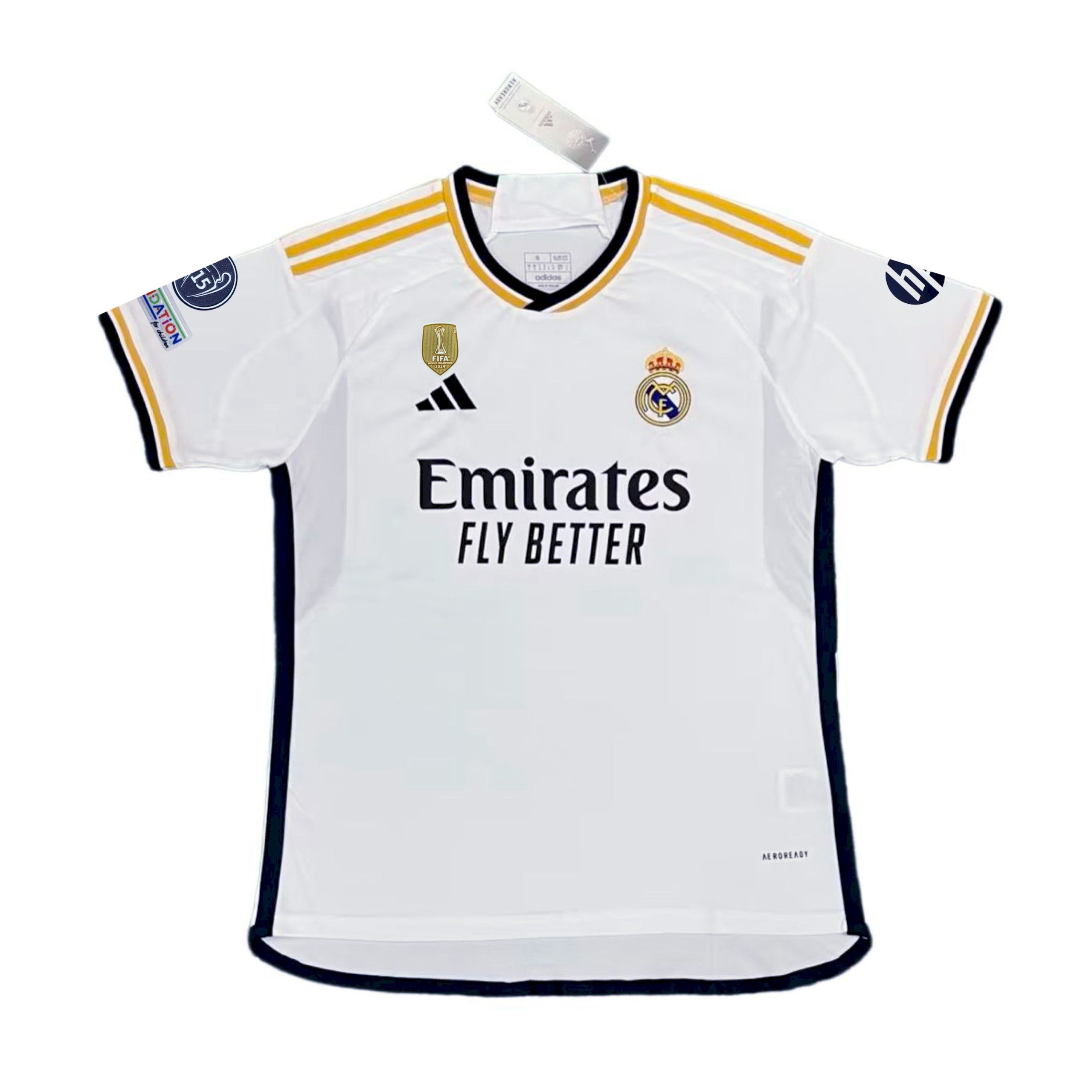 Mens Real Madrid 2023/24 Home Champions League Champions Jersey