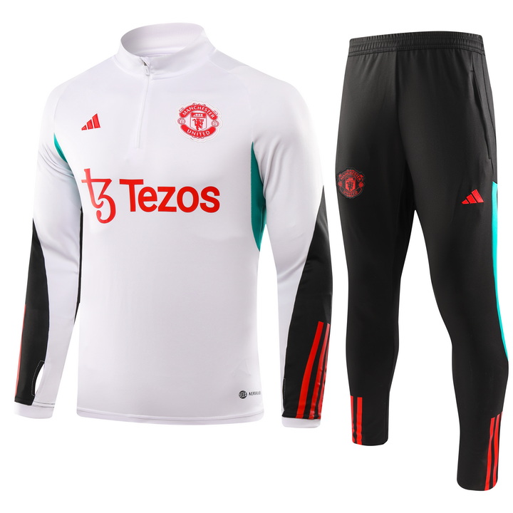 Unisex Manchester United 2023/24 Half-Zip Adult Sweater+Pant 902