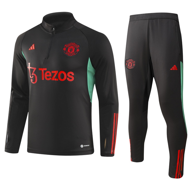 Unisex Manchester United 2023/24 Half-Zip Kids Sweater+Pant 902
