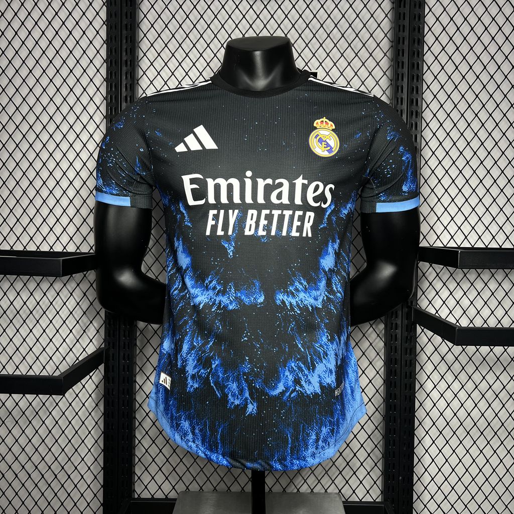 Mens Real Madrid 2024/25 Ocean Blue Jersey Player Version