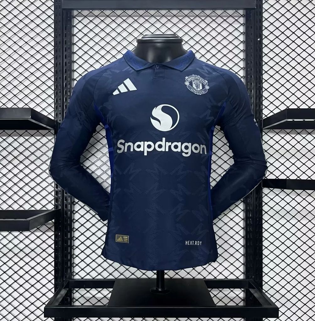Mens Manchester United 2024/25 Away Long Sleeve Jersey Player Version
