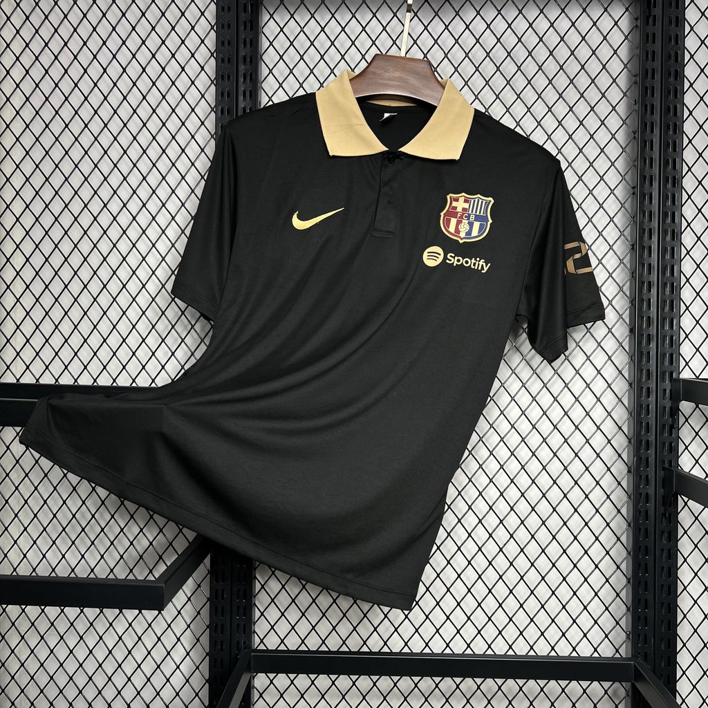 Mens Barcelona 2024/25 Polo Black Jersey