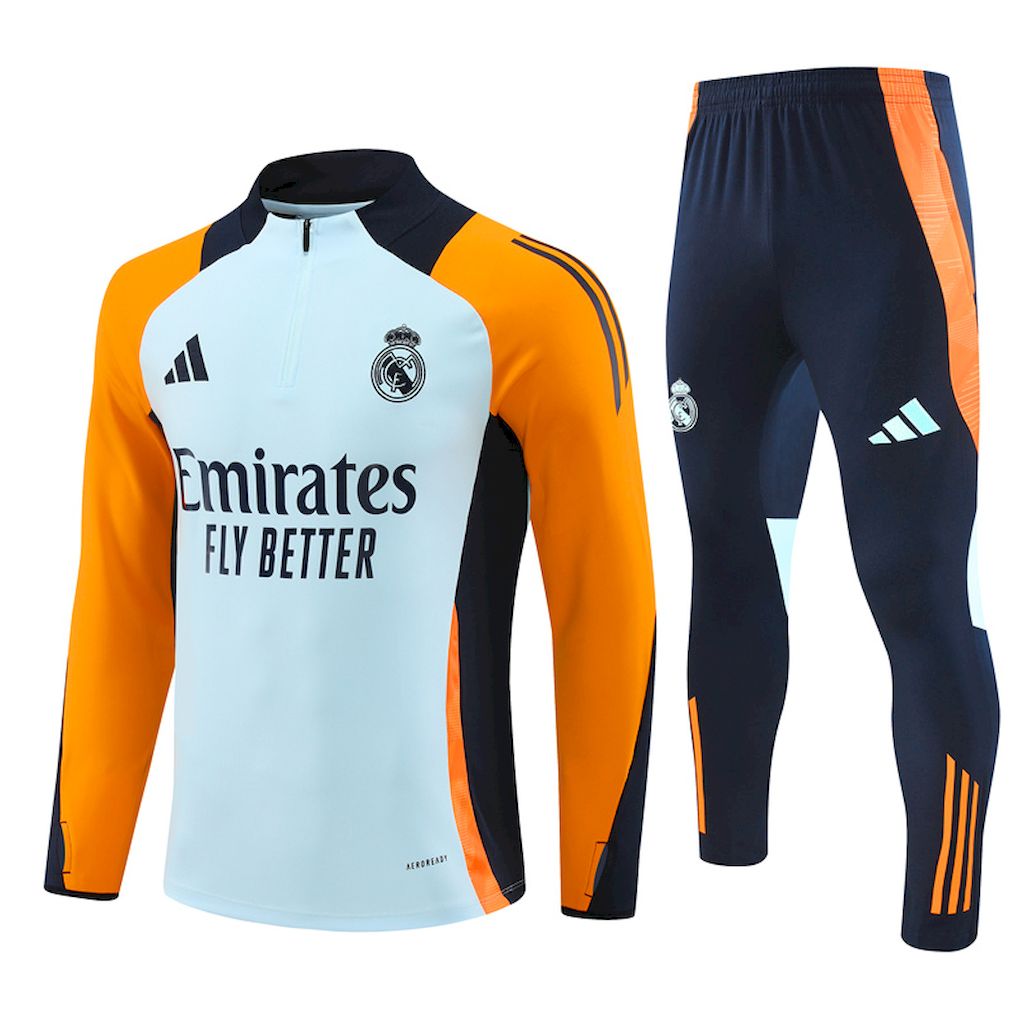 Unisex Real Madrid 2024/25 Half-Zip Adult Sweater+Pant 14001