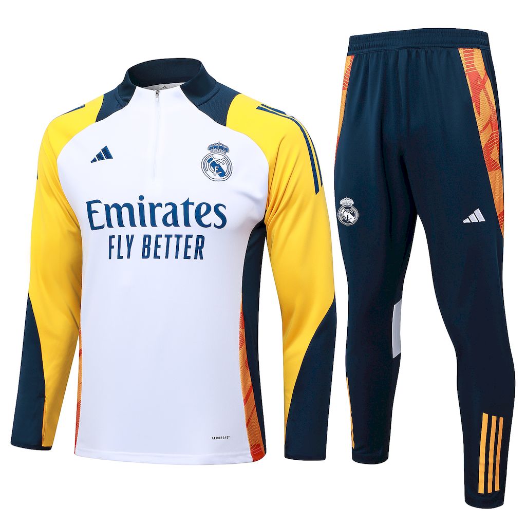Unisex Real Madrid 2024/25 Half-Zip Adult Sweater+Pant 815