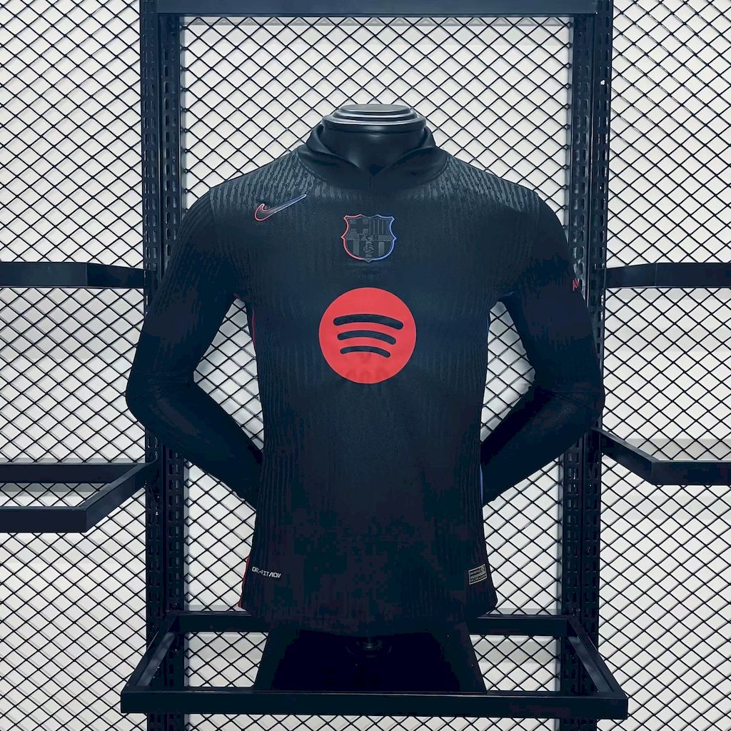 Mens Barcelona 2024/25 Away Long Sleeve Jersey Player Version