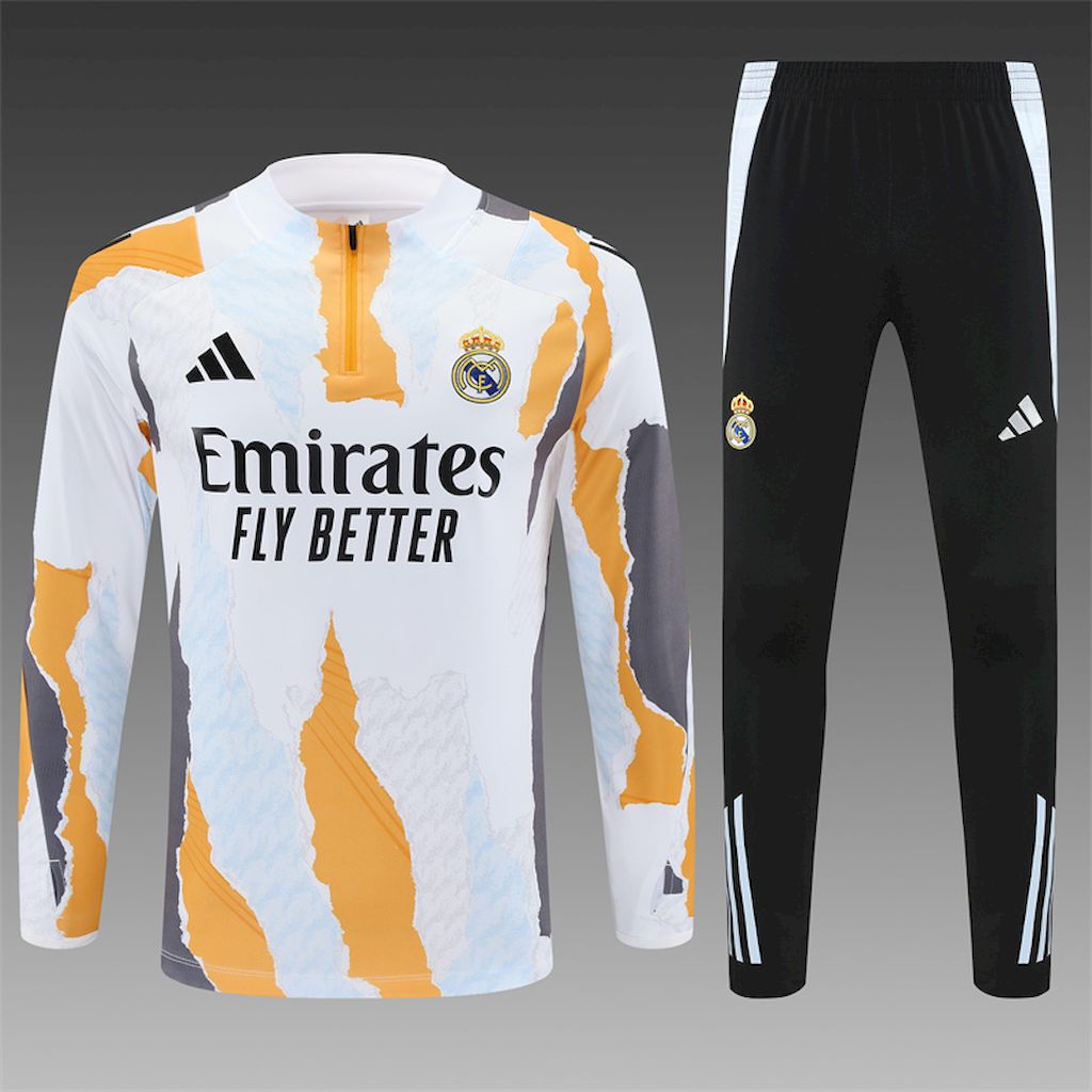 Unisex Real Madrid 2024/25 Half-Zip Adult  Sweater+Pant 14001