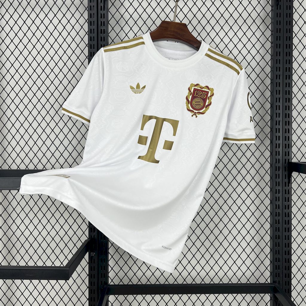 Mens Bayern Munich 2024/25 125 Anniversary White Jersey