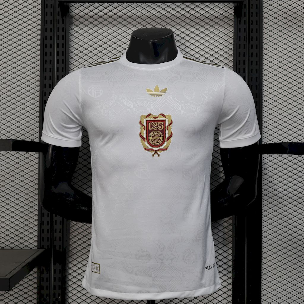Mens Bayern Munich 2024/25 Anniversary Tee - White Jersey Player Version