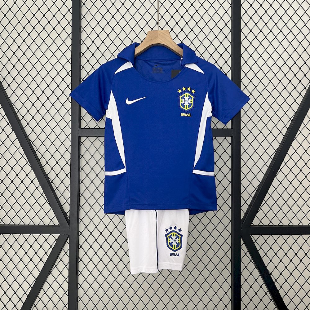Retro Brazil 2002 away Kids Kit