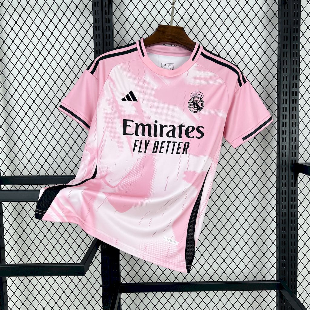 Mens Real Madrid 2024/25 Pink White Jersey