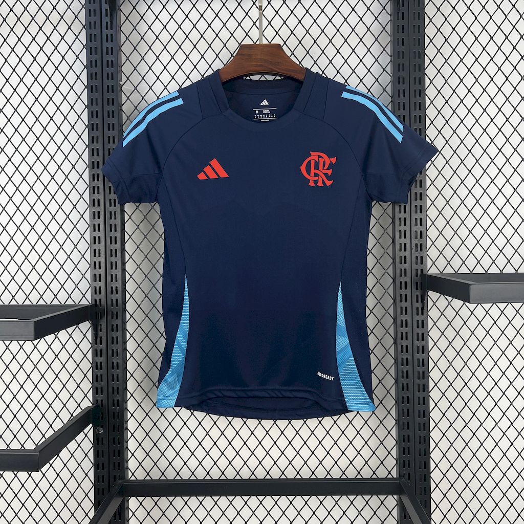 Womens Flamengo 2025/26 Pre-Match Wear Dark Blue Jersey