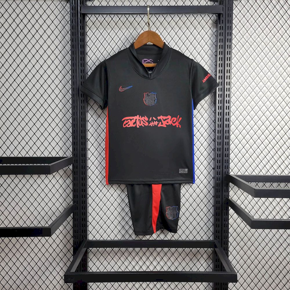 Kids Barcelona 2024/25 Travis Scott Edition Away Kit