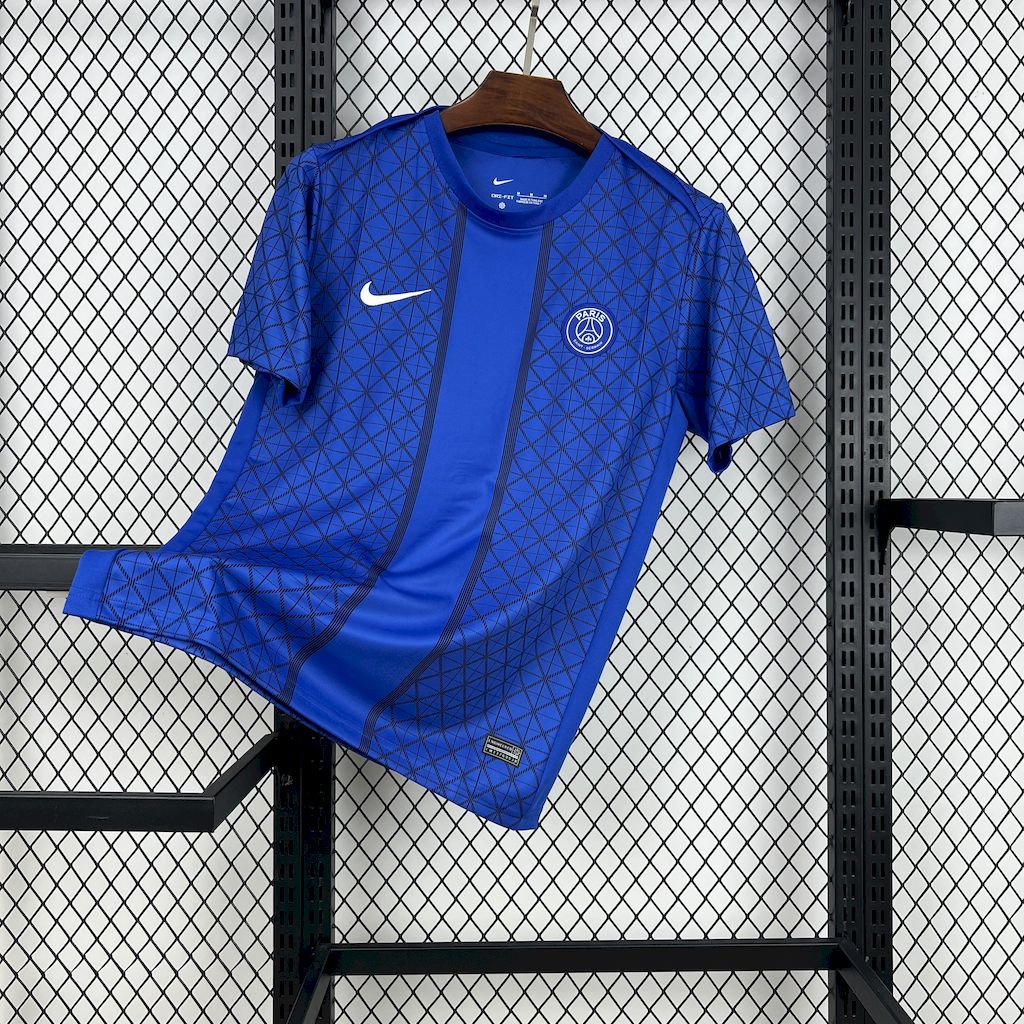 Mens Paris Saint-Germain 2025/26 Pre-Match blue Jersey