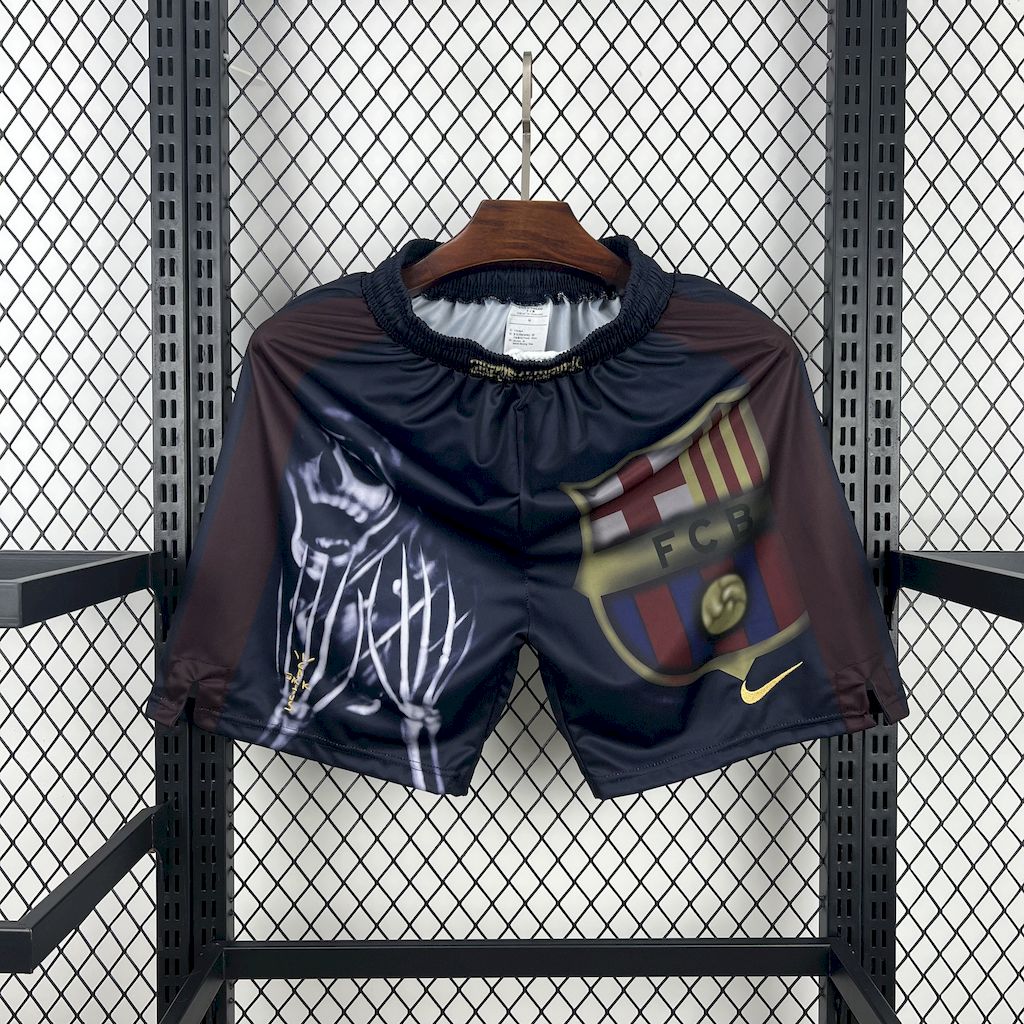 Mens Barcelona Hot Sale 2000/01 Home Retro Skeleton Shorts