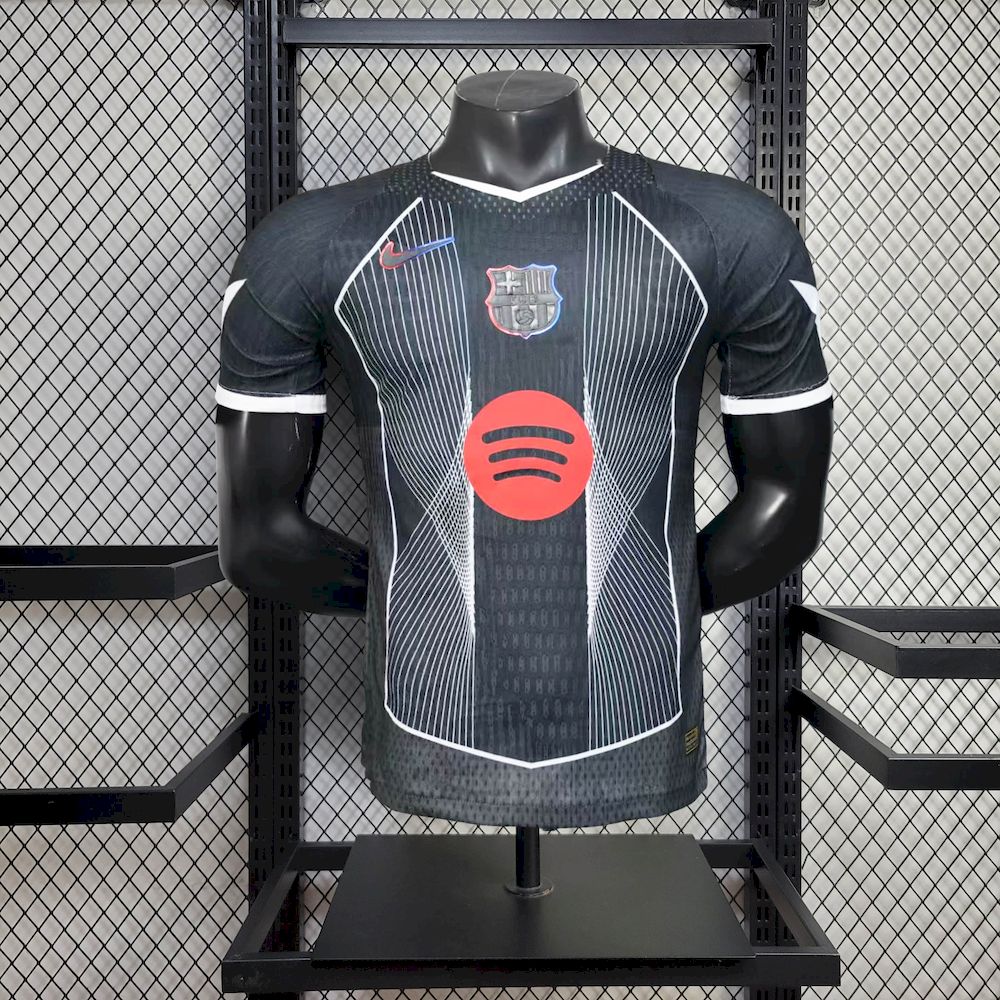 Mens Barcelona 2025/26 Black Jersey Player Version