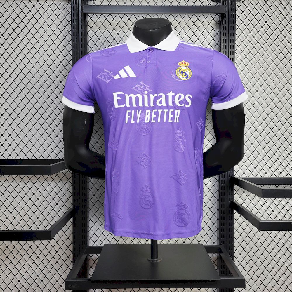 Mens Real Madrid 2025/26 Light purple Jersey Player Version