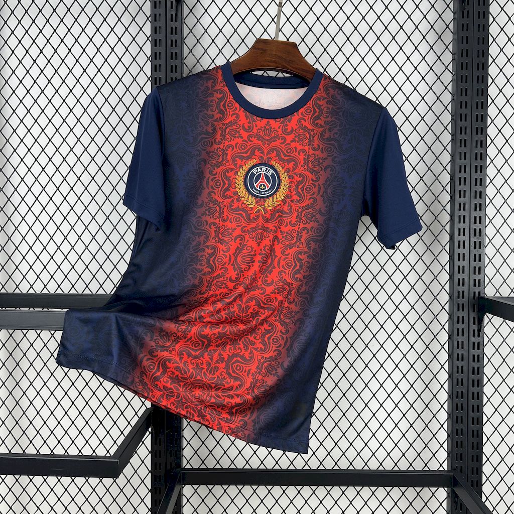 Mens Paris Saint-Germain 2025/26 Red and blue Jersey