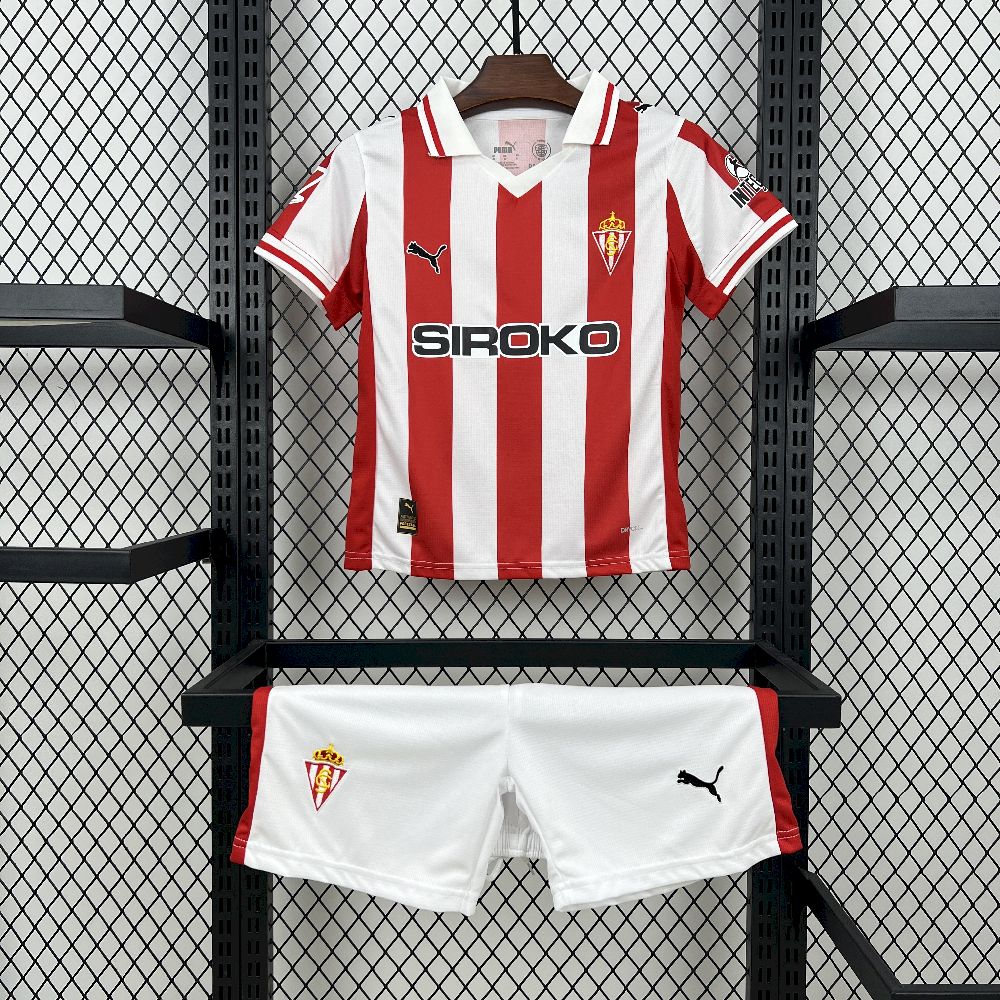 Kids Sporting de Gijón 2025/26 Home Kit