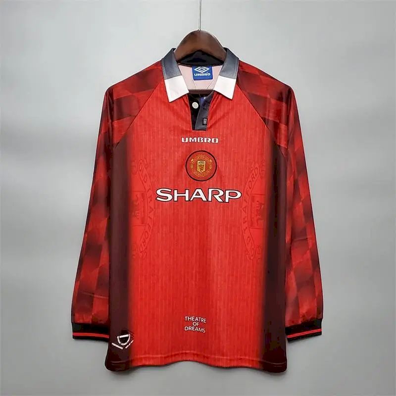 Retro Manchester United 1996 Home Long Sleeve Jersey