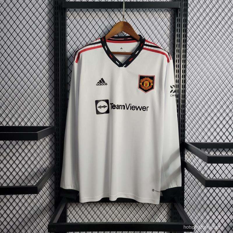Mens Manchester United 2022/23 Away Long Sleeve Jersey