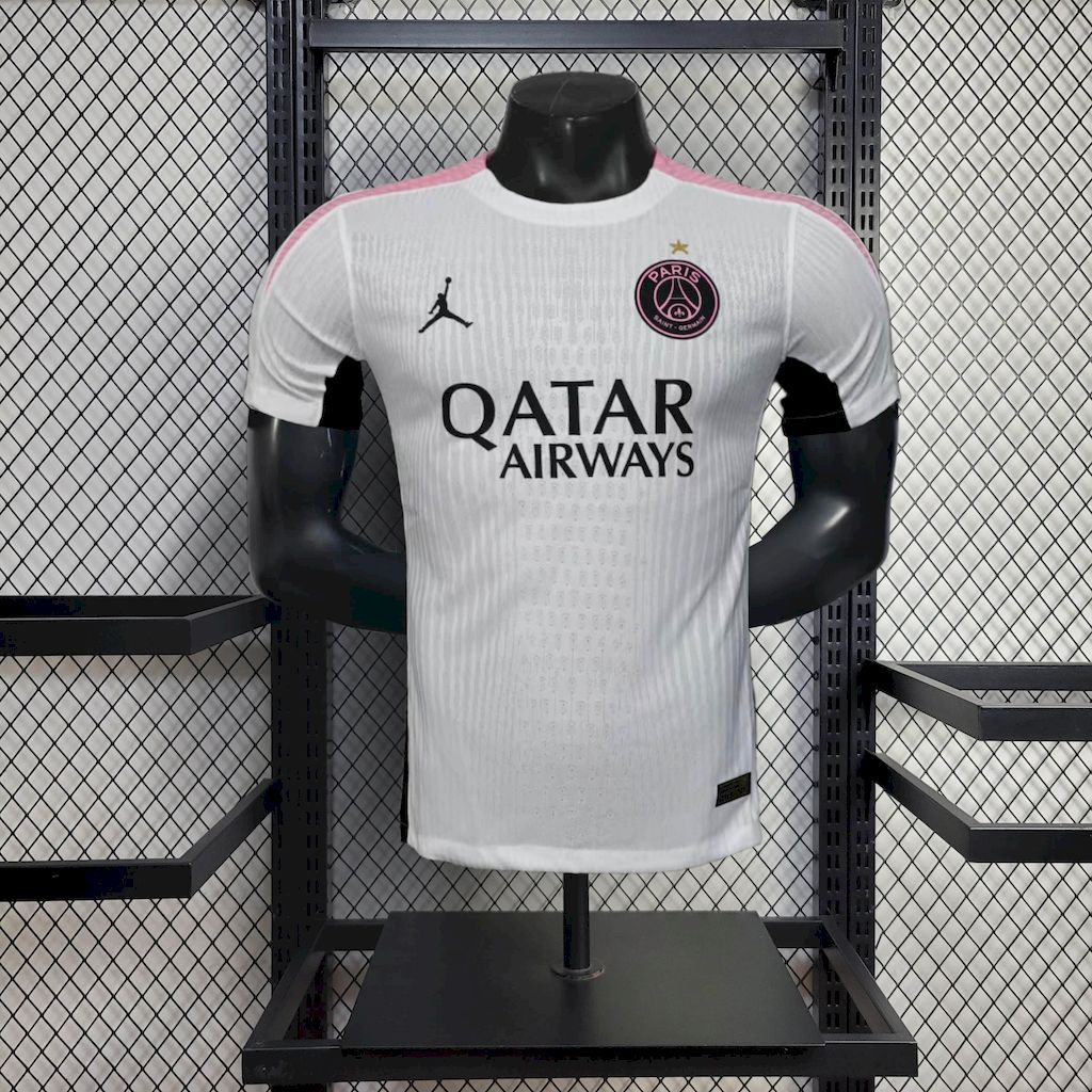Mens Paris Saint-Germain 2025/26 White Jersey Player Version