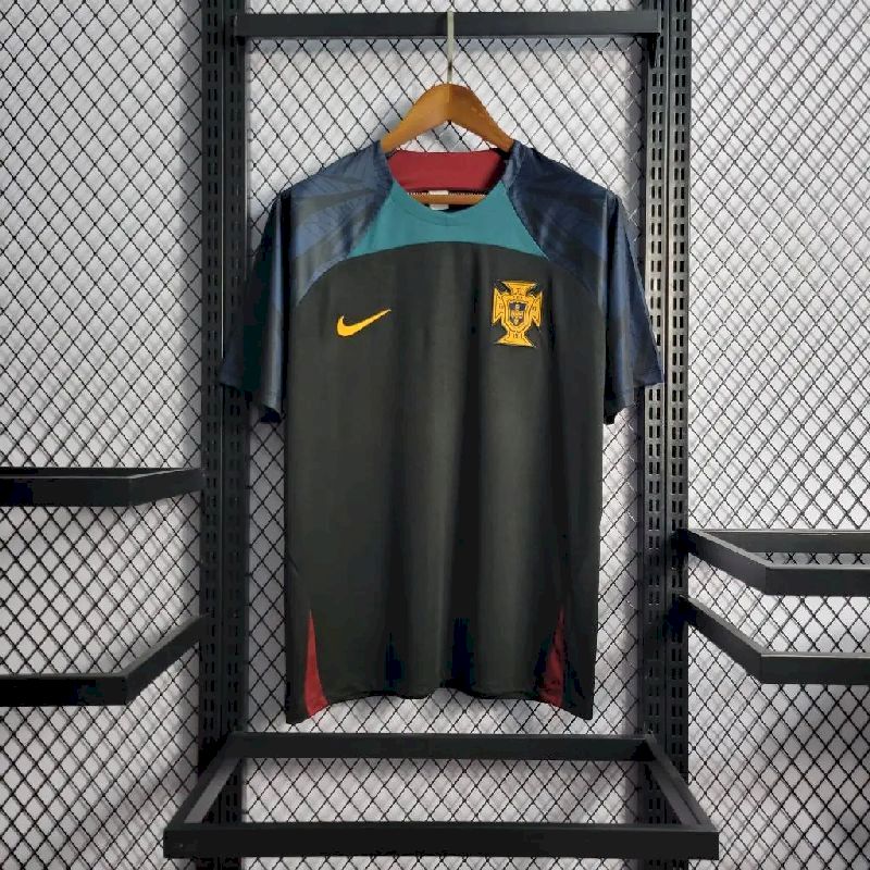 Mens Portugal 2022/23 Black Pre-Match Jersey
