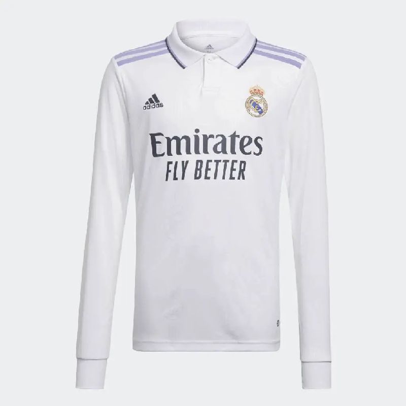 Mens Real Madrid 2022/23 Home Long Sleeve Jersey