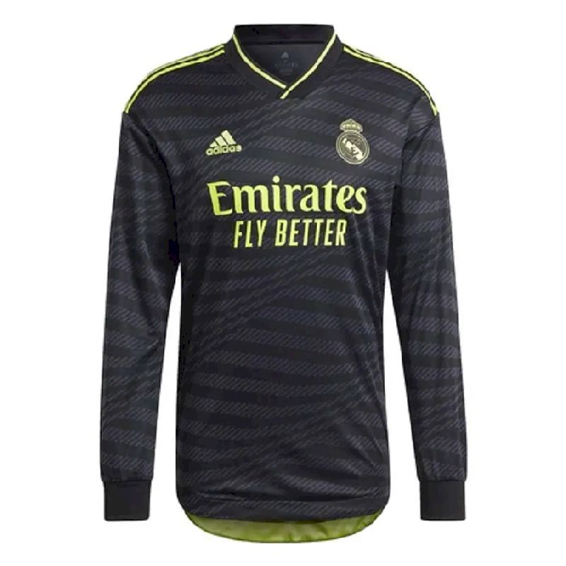 Mens Real Madrid 2022/23 Long Sleeve Jersey Third Jersey