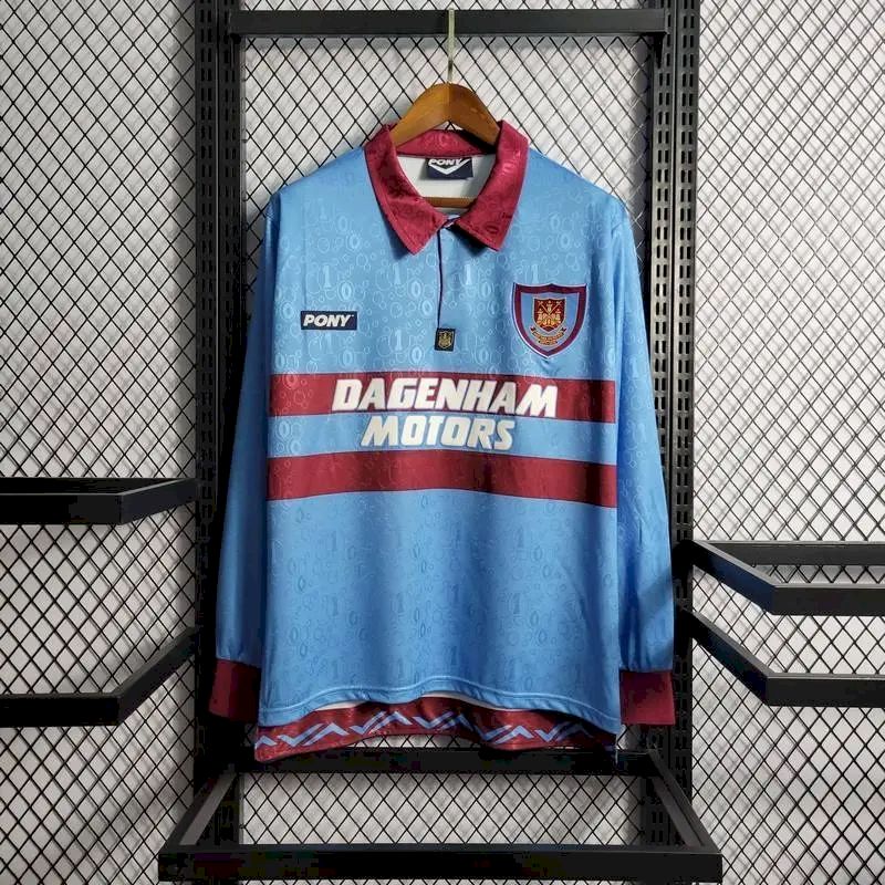 Retro West Ham United 1995/97 Away Long Sleeve Jersey